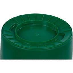 Carlisle Bronco 32 Gallon Round Green Recycling Trash Can, Lidless with Recycling Logo (4-Pack) thumbnail 2