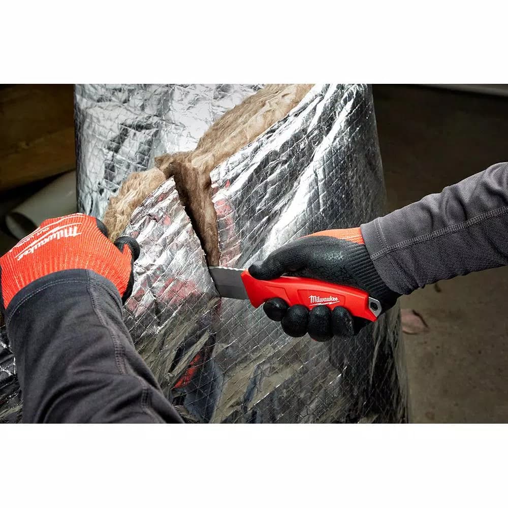 Milwaukee 4 in. Tradesman Fixed Blade Knife with Stainless Steel Drop Point Blade