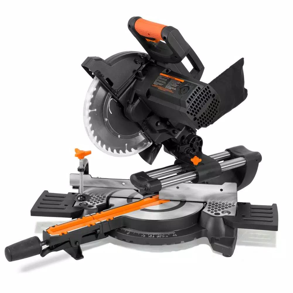 WEN 10 in. 15 Amp Single Bevel Sliding Compound Miter Saw with Laser Guide