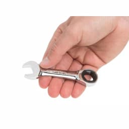 TEKTON 12-Piece Metric Stubby Ratcheting Combination Wrench Set, 8-19 mm thumbnail 10