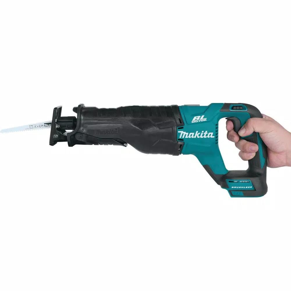 Makita 18V LXT Brushless Cordless Tool Combo Kit: Impact Driver, Hammer Driver-Drill, Recipro Saw & Battery Starter Pack