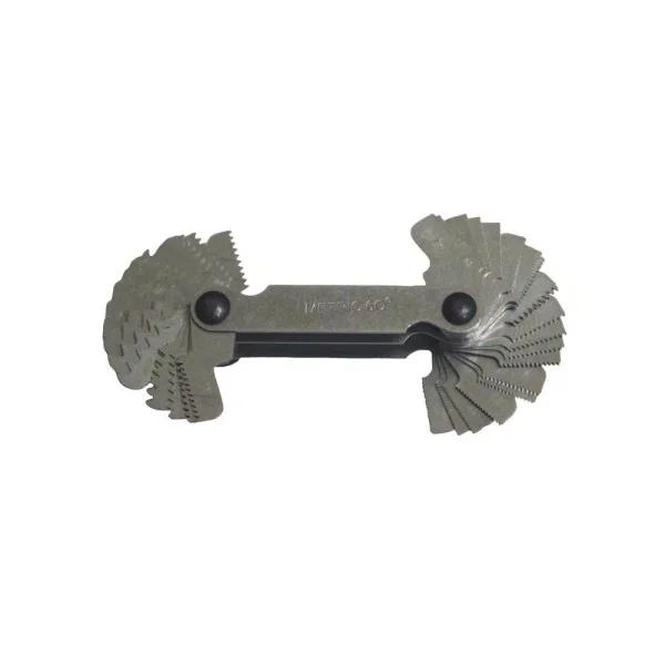 Grand Rapids Industrial Products Grip Thread Pitch Gauge - Dual Metric and SAE Stainless Steel Thread Counter