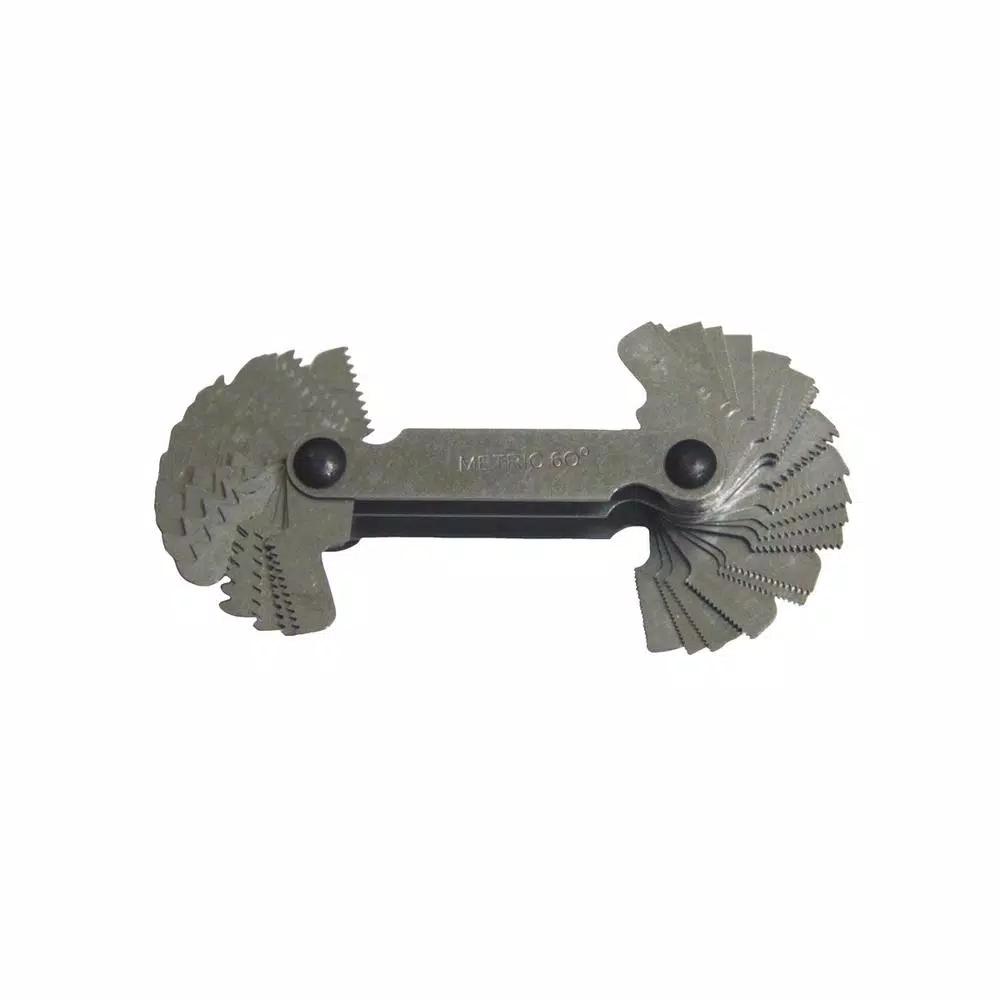 Grand Rapids Industrial Products Grip Thread Pitch Gauge - Dual Metric and SAE Stainless Steel Thread Counter