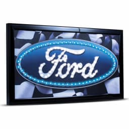 Crystal Art Gallery Ford Logo Framed Flashing LED Sign - Vintage Style Wall Art thumbnail 2