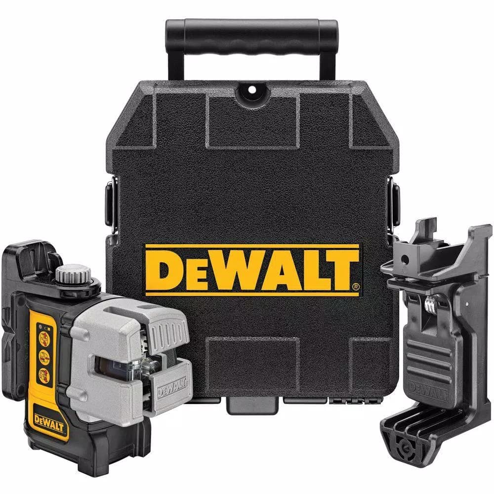 DEWALT DW089K 3-Beam Red Self-Leveling Cross Line Laser Level with Case