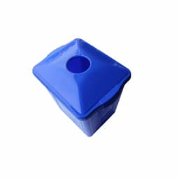Enviro World 15 Gal. Recycling Bin with Bottle and Can Top, Blue thumbnail 1
