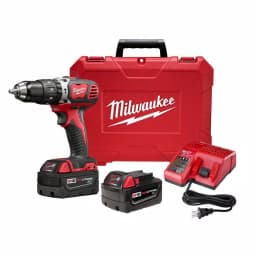 Milwaukee M18 18V Lithium-Ion Cordless 1/2 in. Hammer Drill Driver Kit with (2) 3.0Ah Batteries, Charger & Case thumbnail 1