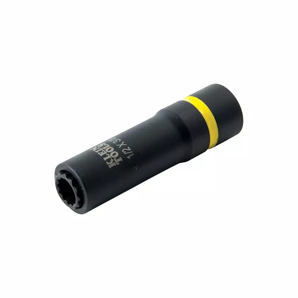 Klein Tools 6-Piece 2-in-1 Deep Impact Socket Set, 1/2 in. Drive, SAE