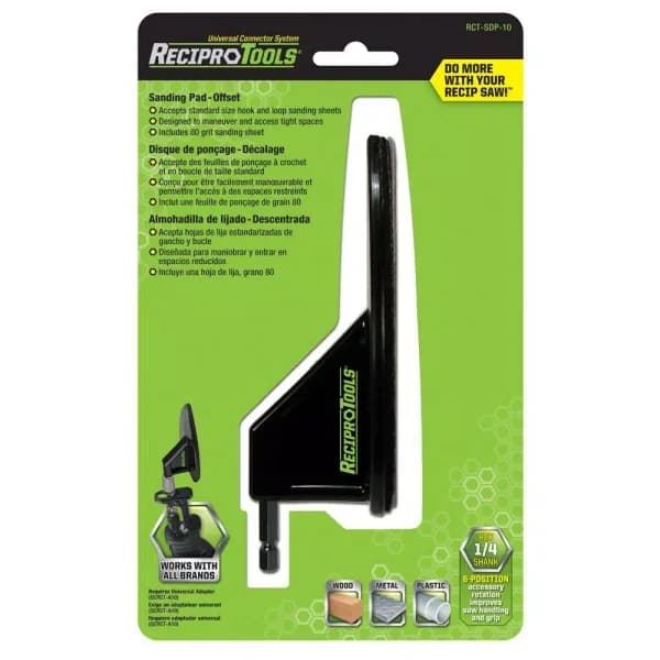 ReciproTools Sanding Pad Attachment for Universal Reciprocating Saw Adapters