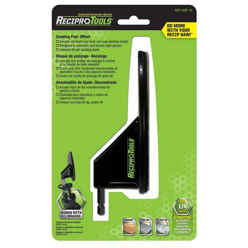 ReciproTools Sanding Pad Attachment for Universal Reciprocating Saw Adapters