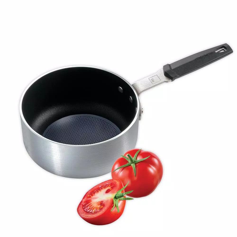 Moneta Pro Protection Base 3 qt. Aluminum Nonstick Sauce Pot, Silver