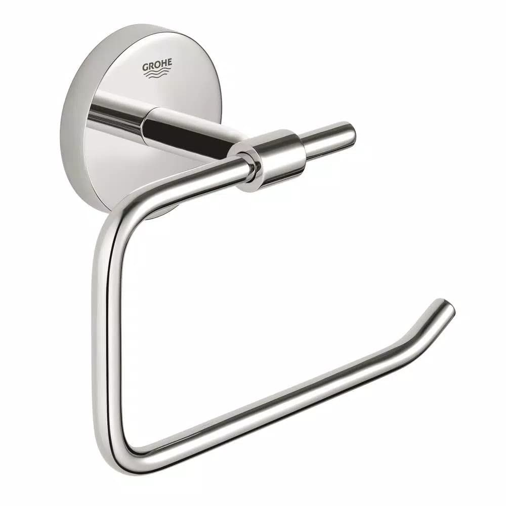 GROHE BauCosmopolitan Wall-Mount Toilet Paper Holder, StarLight Chrome