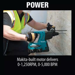 Makita 18V X2 LXT (36V) 1 in. Cordless SDS-Plus Rotary Hammer Kit with (2) 5.0Ah Batteries thumbnail 8
