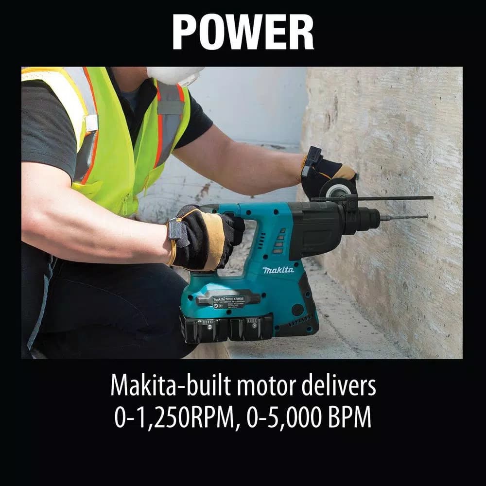Makita 18V X2 LXT (36V) 1 in. Cordless SDS-Plus Rotary Hammer Kit with (2) 5.0Ah Batteries