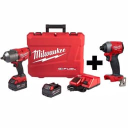 Milwaukee M18 FUEL 1/2 in. High Torque Impact Wrench & 1/4 in. Impact Driver Kit with 2 5.0 Ah Batteries thumbnail 1