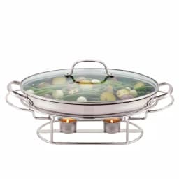 Cuisinart 13.5 in. Stainless Steel Oval Buffet Server, 2.5 Qt. Chafing Dish thumbnail 2