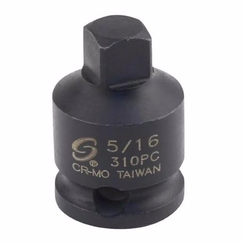 SUNEX TOOLS 5/16 in. x 3/8 in. Drive Impact Pipe Plug Socket, 4-Point Male, Black Oxide Finish