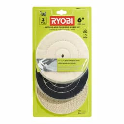 RYOBI 6 in. Buffing Wheel Set, 3-Piece Polishing Kit thumbnail 1