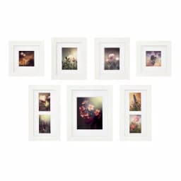 Pinnacle Gallery Perfect 7-Piece White Wood Picture Frame Set with Matted Openings thumbnail 2