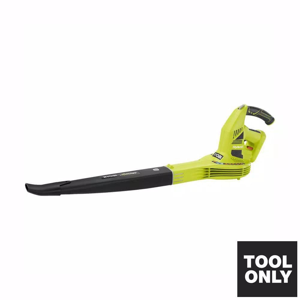 RYOBI ONE+ 18V Lithium-Ion Hybrid Cordless/Corded Leaf Blower, 150 MPH, 200 CFM (Tool Only)