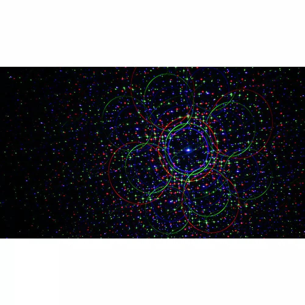 LEDMALL 3-Color RGB Outdoor Laser Projector Lights with RF Remote and 8 Moving Patterns