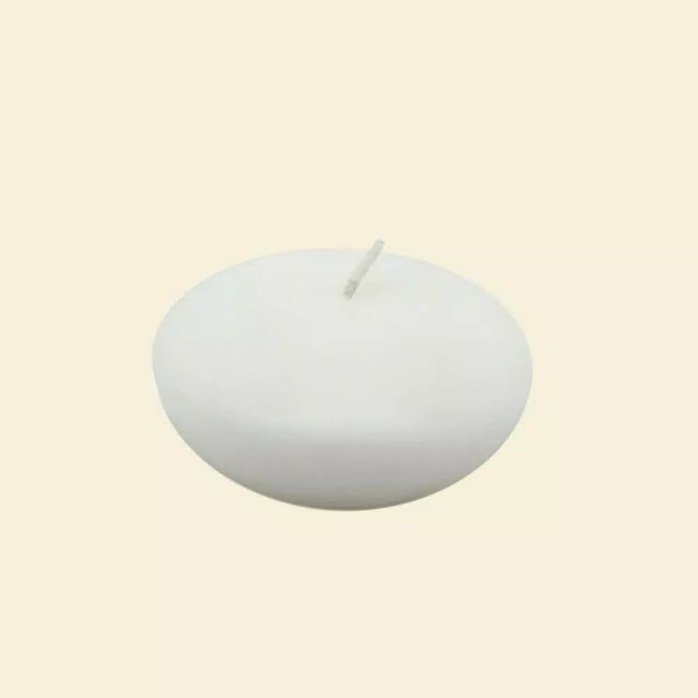 Zest Candle 3 in. White Floating Candles, Box of 12