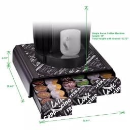 Mind Reader Anchor 36-Capacity Black Coffee Pod Storage Drawer for K-Cup and Single Serve Machines thumbnail 6