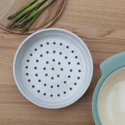 BergHOFF Ron Stoneware 9.75 in. Steam Tower Insert, White thumbnail 4