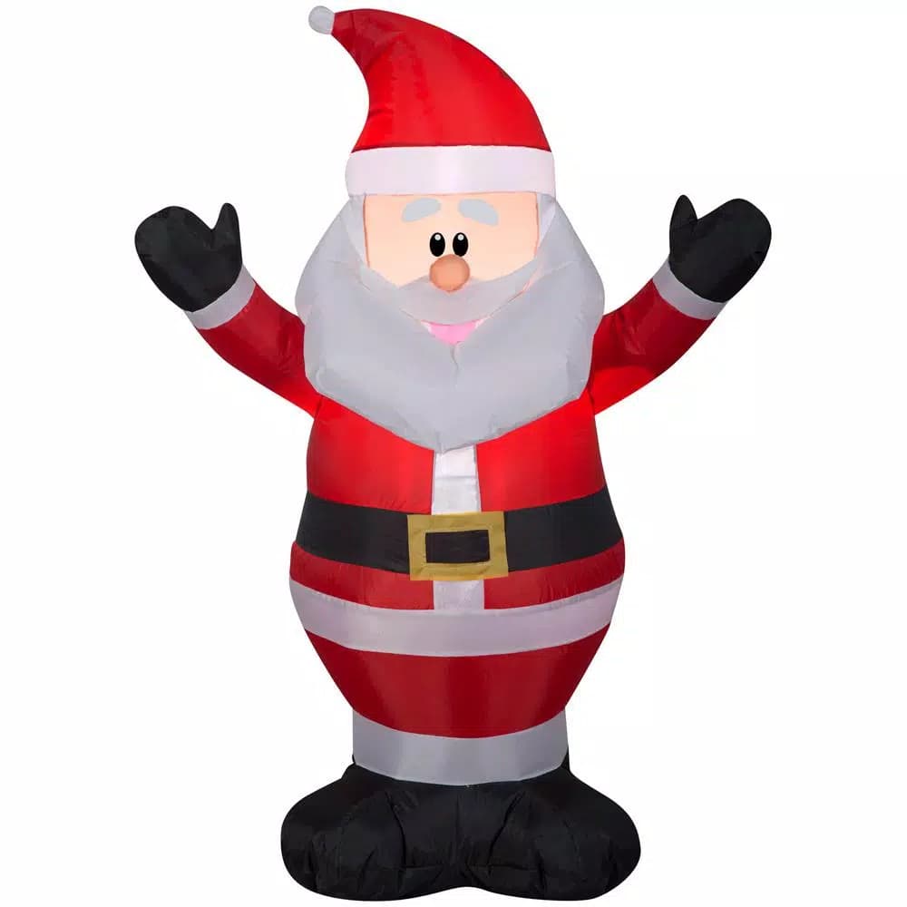 Home Accents Holiday 3.5 ft. Pre-Lit Airblown Inflatable Santa Holiday Decor