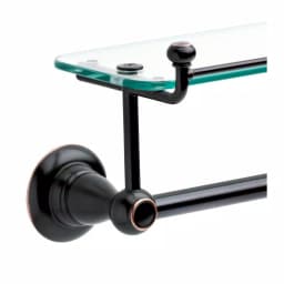 Delta Porter 18 in. Towel Bar with Glass Shelf, Oil Rubbed Bronze thumbnail 3