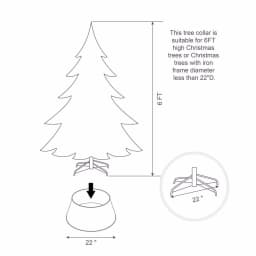Glitzhome 21.65 in. Snowflake Diecut Metal Tree Collar with Light String thumbnail 3
