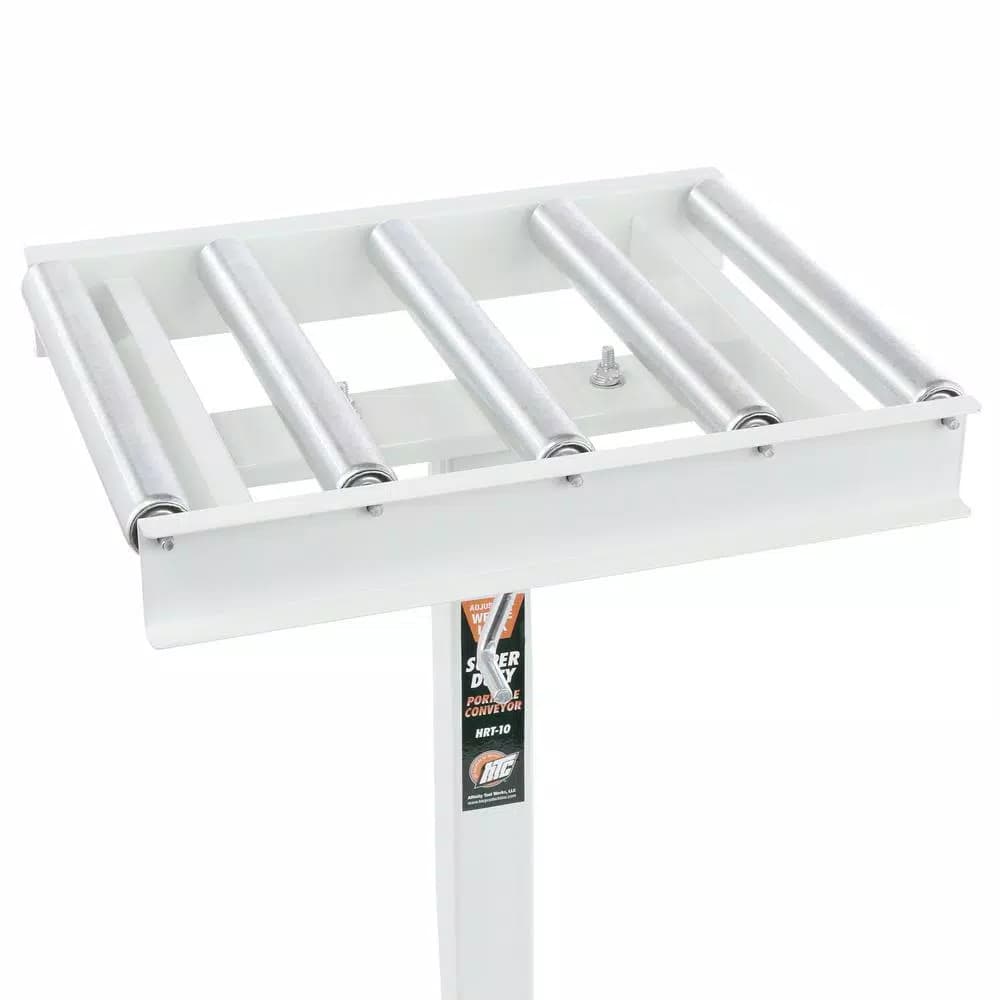 HTC 15 in. W Portable Roller Table Conveyor with Adjustable Legs