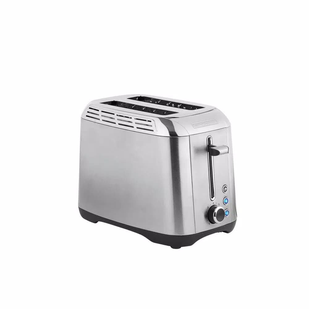 BLACK+DECKER Rapid Toast 2-Slice Stainless Steel Wide Slot Toaster, 1200W