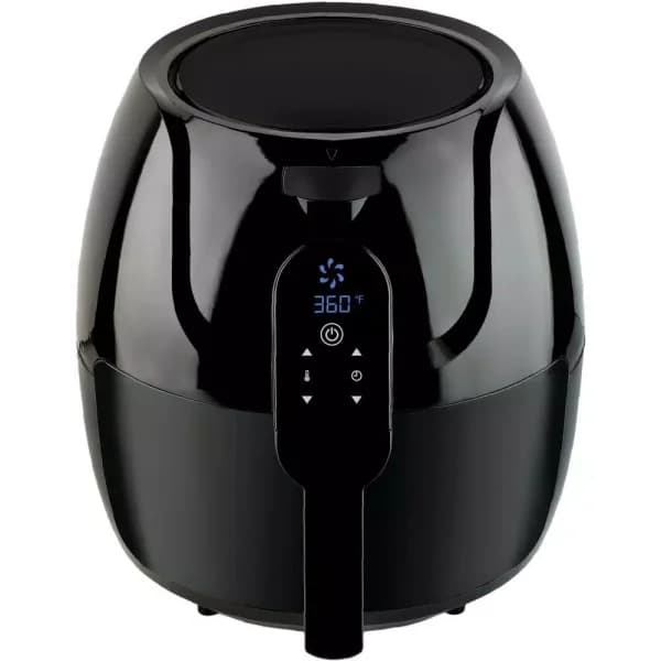Modernhome 5.8 Qt. Digital Air Fryer, 1700W Family-Sized Air Fryer with Recipe Book, Black