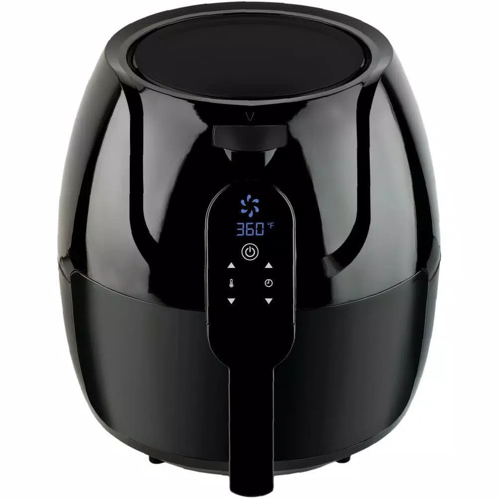 Modernhome 5.8 Qt. Digital Air Fryer, 1700W Family-Sized Air Fryer with Recipe Book, Black