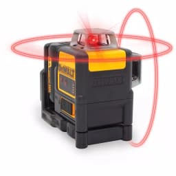 DEWALT DW0811LR 2 x 360° Red Line Laser Level with Case and AA Batteries thumbnail 1