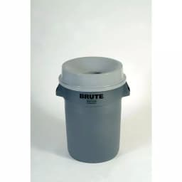 Rubbermaid Commercial Products Rubbermaid Brute 32 Gallon Grey Round Trash Can Funnel Top Lid thumbnail 2