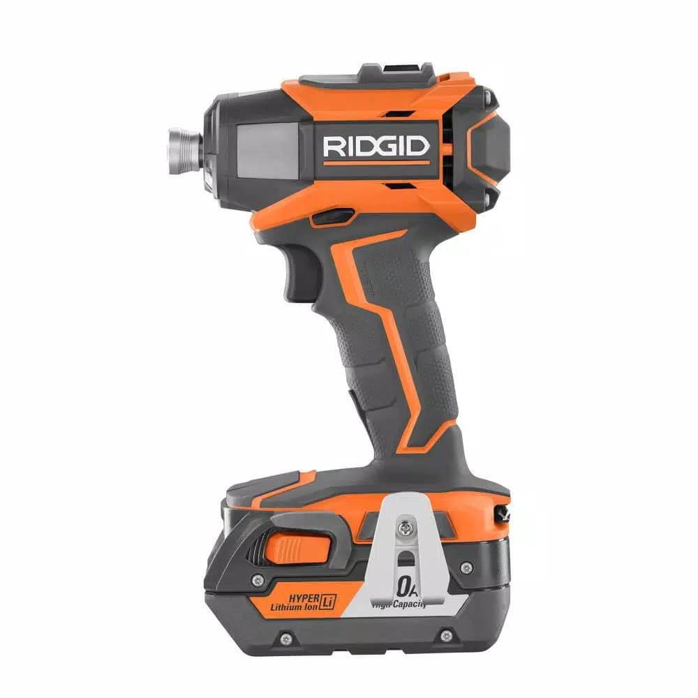 RIDGID 18V Lithium-Ion Cordless 5-Tool Combo Kit with (2) 4.0 Ah Batteries and Contractor's Bag