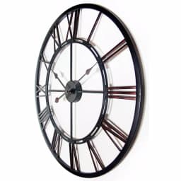 Infinity Instruments Metal Fusion 28 in. Round Metal Wall Clock - Black thumbnail 5