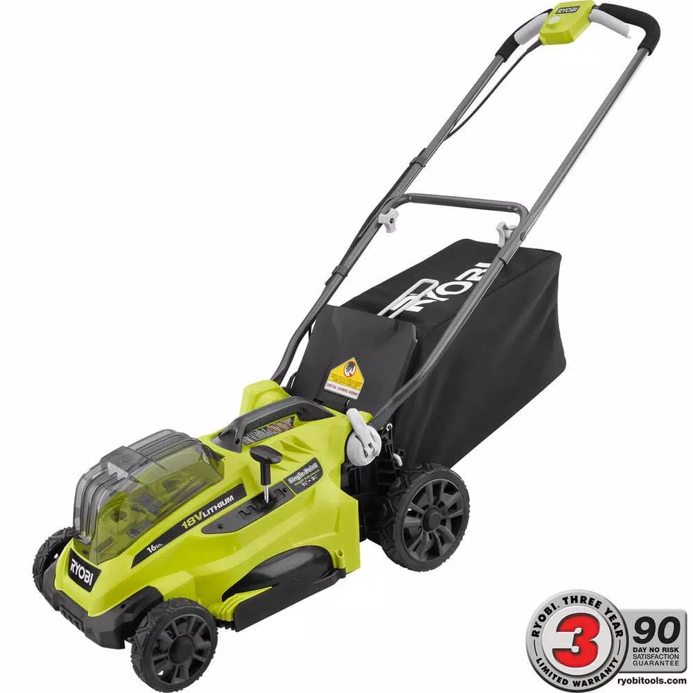 RYOBI ONE+ 18V Cordless 16 in. Walk Behind Push Lawn Mower (Tool Only)