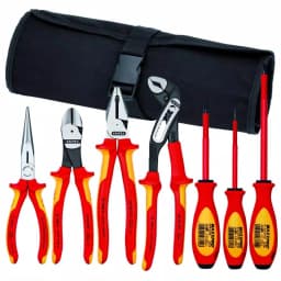 KNIPEX 7-Piece 1,000-Volt Insulated Hand Tool Set with Nylon Pouch thumbnail 1