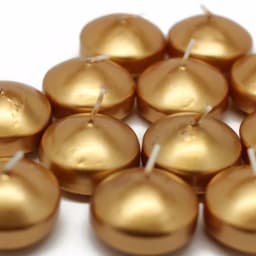 Zest Candle 1.75 in. Metallic Gold Floating Candles, 24 Count thumbnail 2