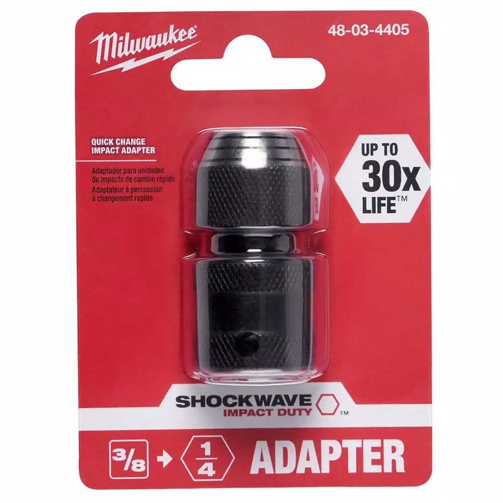Milwaukee SHOCKWAVE 3/8 in. Square to 1/4 in. Hex Impact Adapter