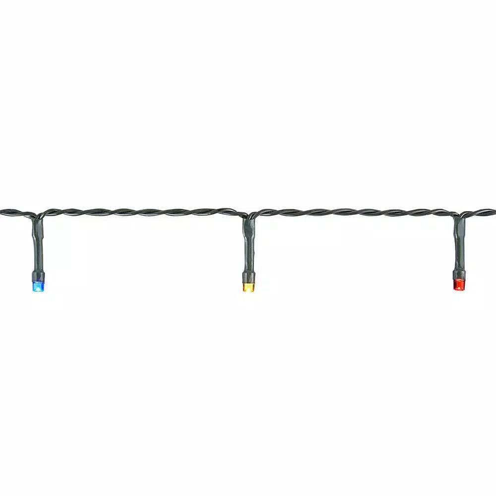Home Accents Holiday 26 ft. 100-Light Multicolor LED Battery-Operated String Lights with Timer, 8 Functions