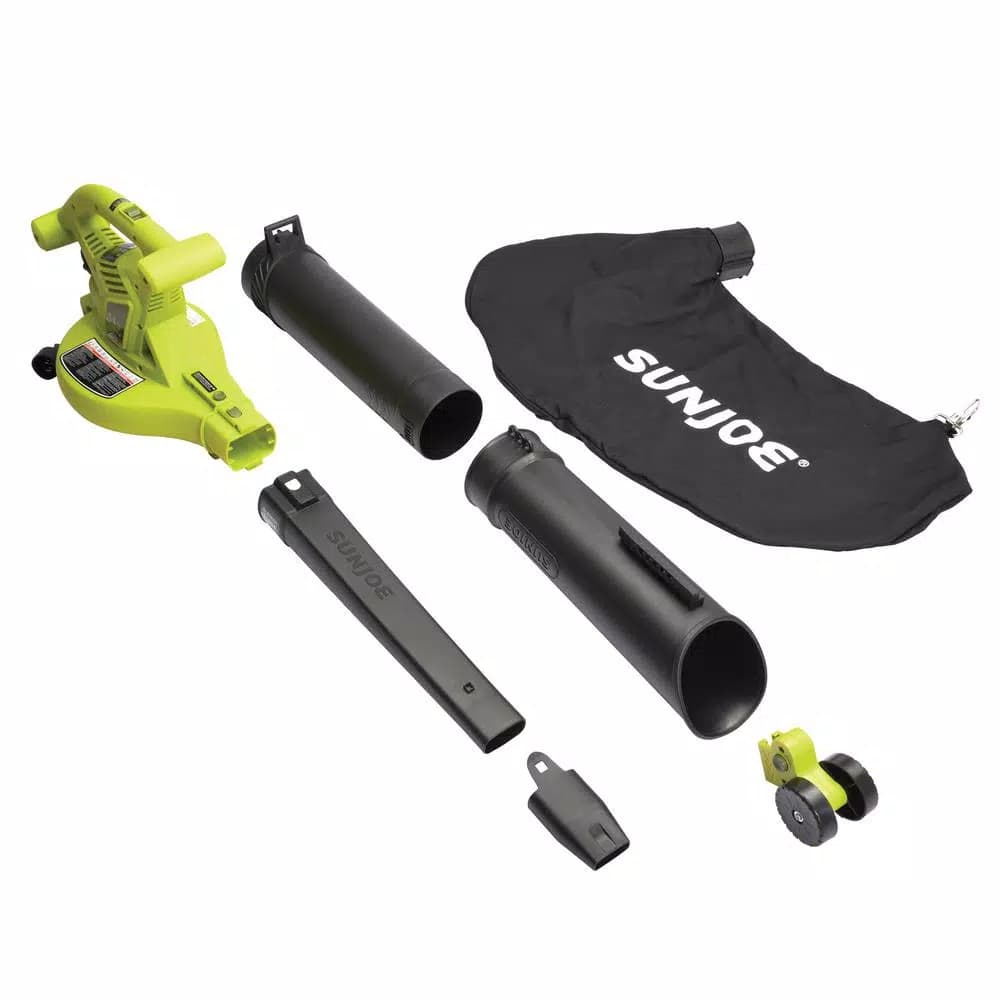 Sun Joe SBJ605E 3-in-1 Electric Handheld Blower, Vacuum, and Mulcher, 14 Amp, 250 MPH, 440 CFM