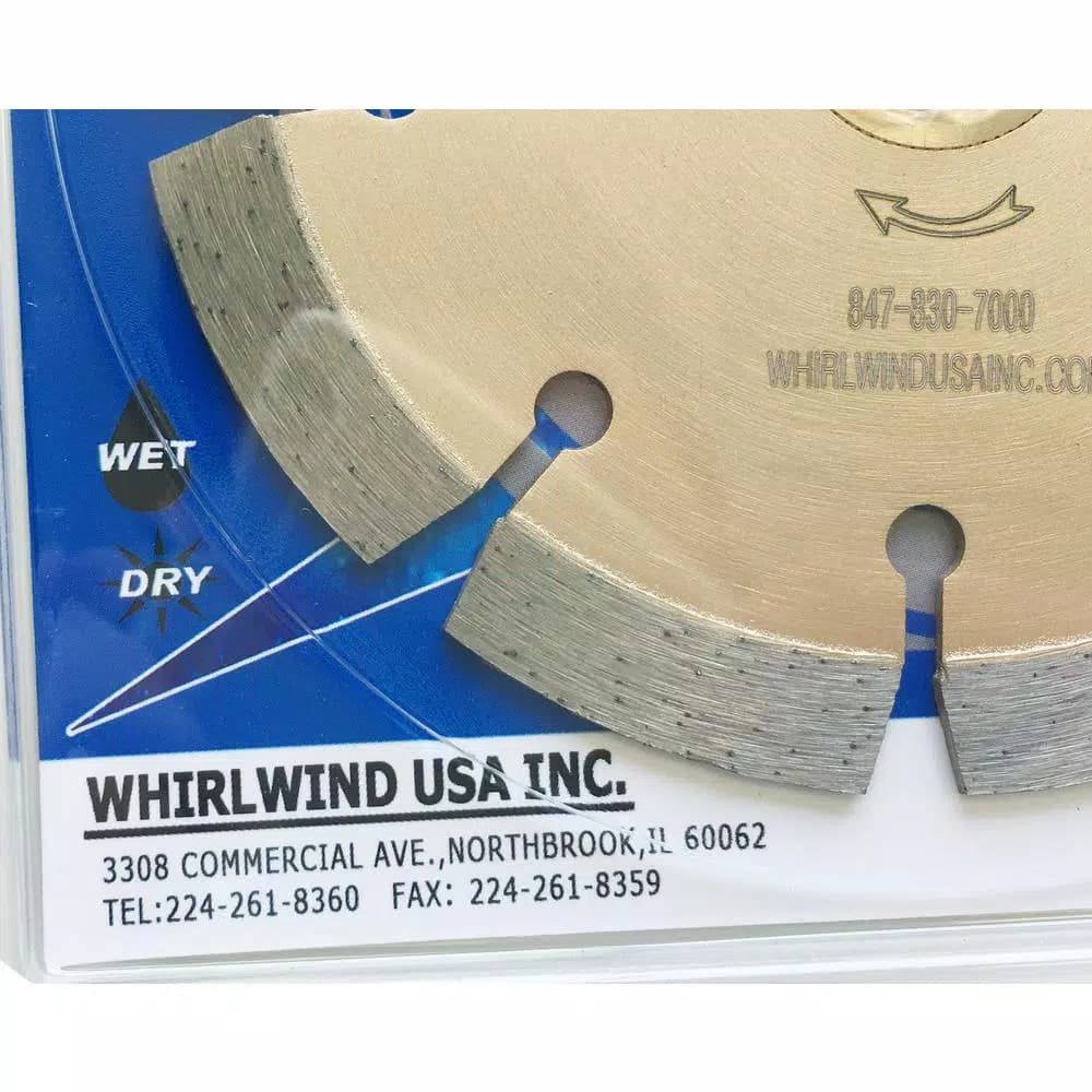 Whirlwind USA 4.5 in. Segmented Diamond Blade for Concrete, Brick, and Stone