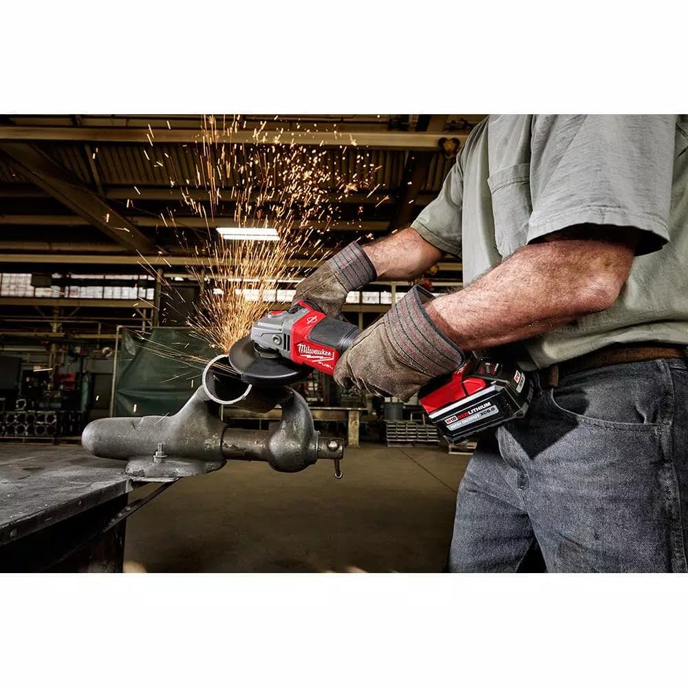 Milwaukee M18 FUEL 18V Brushless 4-1/2" to 6" Braking Angle Grinder with Paddle Switch (Tool-Only)