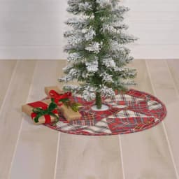 VHC Brands Peyton 21 in. Tomato Red Traditional Christmas Mini Tree Skirt thumbnail 3