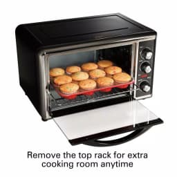 Hamilton Beach 1500-Watt 12-Slice Countertop Convection Toaster Oven with Rotisserie, Black thumbnail 5