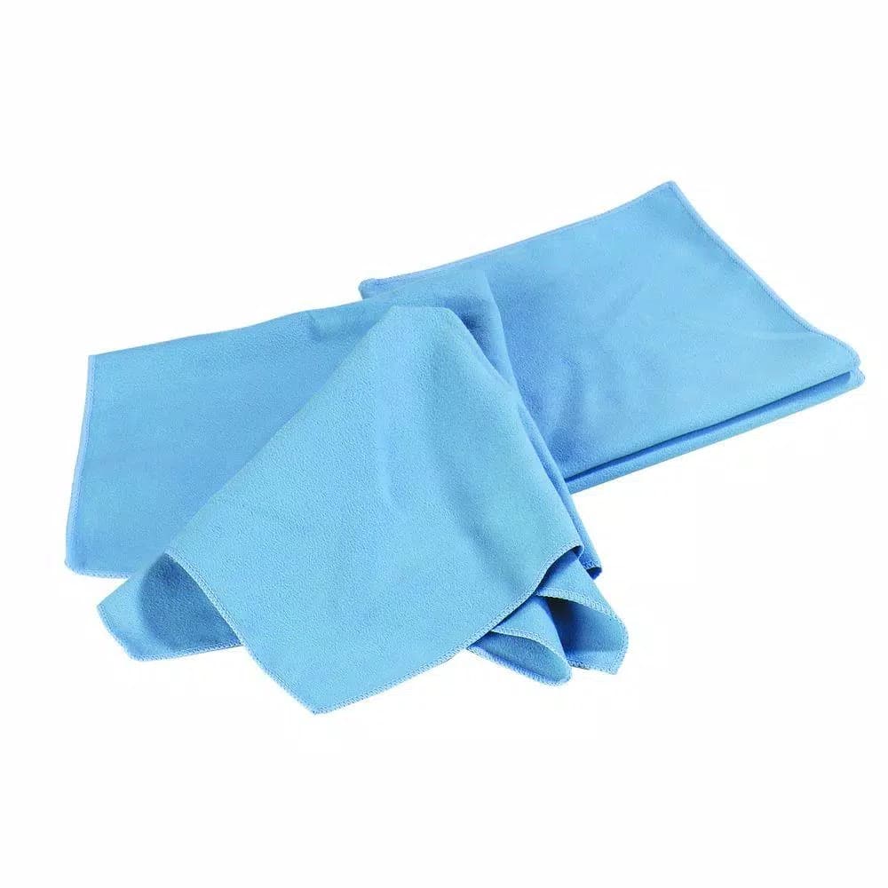 Carlisle 16 in. x 16 in. Blue Microfiber Fine Polishing Cloths, Case of 12